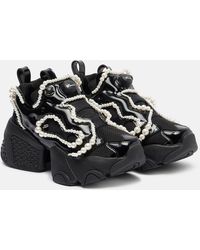 Noir Kei Ninomiya - X Reebok Embellished Platform Sneakers - Lyst
