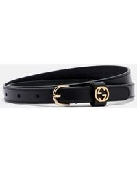 Gucci - Interlocking G Leather Belt - Lyst