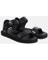 The Row - Hook And Loop Leather Sport Sandals - Lyst