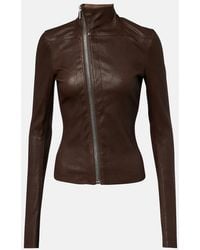 Rick Owens - Gary Leather And Cotton-Blend Jacket - Lyst