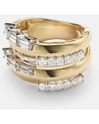 YEPREM - Anillo Golden Strada De Oro Amarillo Y Blanco De 18 Ct Con Diamantes - Lyst
