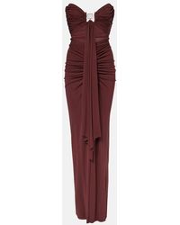 Christopher Esber - Bezel Quartz Cutout Strapless Jersey Gown - Lyst