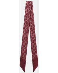 Gucci - Panuelo De Sarga De Seda Con Gg - Lyst