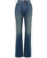 Khaite - High-Rise Straight Jeans Danielle - Lyst