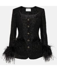 Rebecca Vallance - Giacca Jourdan Con Piume - Lyst