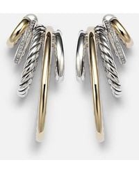 David Yurman - Ohrringe Dy Mercer Aus 18Kt Gelbgold Und Sterlingsilber Mit Diamanten - Lyst