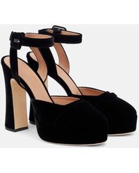 Malone Souliers - Mora 125 Velvet Platform Pumps - Lyst