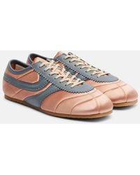 Dries Van Noten - Leather-Trimmed Satin Sneakers - Lyst