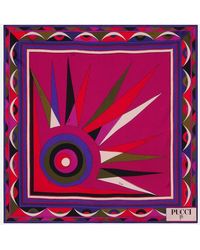 PUCCI - Hawaii Silk Twill Scarf - Lyst