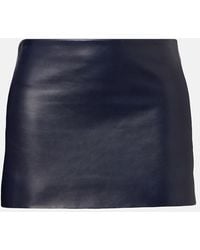 KHAITE - Falda Corta Jett De Piel - Lyst