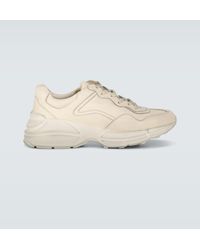 rhyton fluorescent leather sneaker