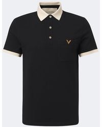 Valentino - Vlogo Cotton Pique Polo Shirt - Lyst
