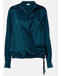 Dries Van Noten - Satin Wrap Top - Lyst