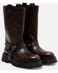Golden Goose - Kurt Leather Biker Boots - Lyst