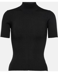 Oscar de la Renta - Ribbed-Knit Silk-Blend Top - Lyst