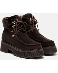Bogner - Bottes Turin En Daim Et Shearling - Lyst