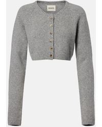 KHAITE - Steph Cropped Cashmere Cardigan - Lyst