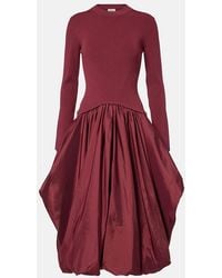 Jonathan Simkhai - Kenlie Knitted Taffetta Midi Dress - Lyst
