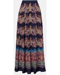 Etro - Paisley Silk Maxi Skirt - Lyst