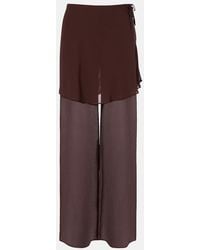 Christopher Esber - Sheer Silk Wide-Leg Pants - Lyst