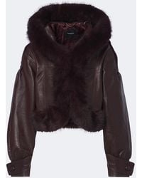 retroféte - Jia Cropped Leather Jacket - Lyst