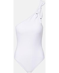 Brunello Cucinelli - Monili One-Shoulder Swimsuit - Lyst