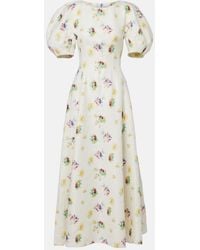 Gabriela Hearst - Ranya Puff-Sleeve Linen Maxi Dress - Lyst
