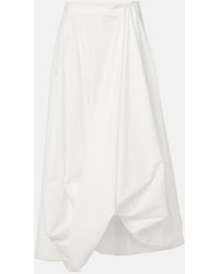 Brunello Cucinelli - Cotton Long Skirt - Lyst
