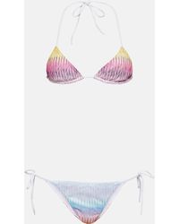 Missoni - Zig-zag Knit Triangle Bikini - Lyst
