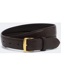 Nili Lotan - Snake-Effect Leather Belt - Lyst