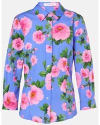Carolina Herrera - Camisa De Mezcla De Algodon Floral - Lyst
