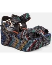 Missoni - Julia Caperdoni Sequined Platform Sandals - Lyst