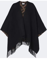 Fendi - Ff Zucca Reversible Wool And Cashmere Shawl - Lyst