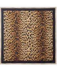 Gucci - Leopard-Print Silk Twill Scarf - Lyst