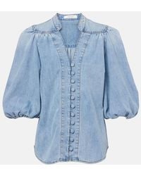 Zimmermann - Lucky Denim Blouse - Lyst