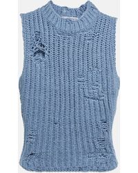 JW Anderson - Distressed Ribbed-knit Sweater Vest - Lyst