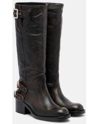 Chloé - Dakota Leather Knee-High Biker Boots - Lyst