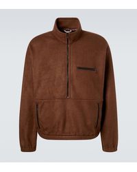 AURALEE - Pullover Aus Seiden-Fleece - Lyst