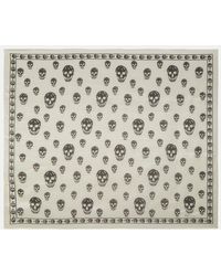 McQueen - Skull Silk Scarf - Lyst