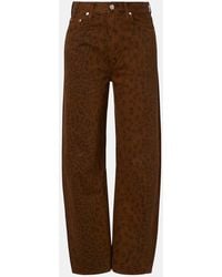 Citizens of Humanity - Miro Leopard-Print Barrel-Leg Jeans - Lyst