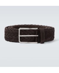 Canali - Braided Suede Belt - Lyst