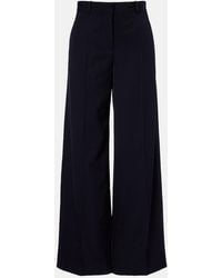 The Row - Dender Wool Gabardine Wide-Leg Pants - Lyst