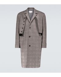 Maison Margiela Pow Checked Wool Overcoat - Multicolour