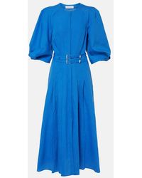 Gabriela Hearst - Elea Puff-Sleeve Linen Maxi Dress - Lyst