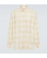 Our Legacy - Borrowed Cotton And Linen Check Shirt - Lyst