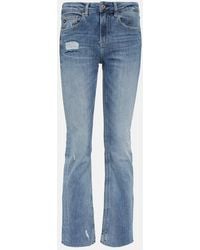 AG Jeans - Girlfriend Mid-Rise Straight Jeans - Lyst