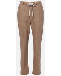 Eleventy - Wool And Cashmere Tapered Pants - Lyst