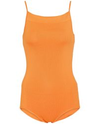 Low Classic Knit Bodysuit - Orange