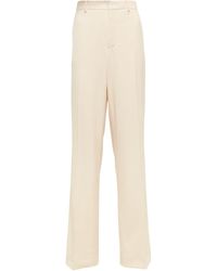 pantalones de vestir y chinos de Pantalones de pernera recta Mujer Ropa de Pantalones Pantalones de tul con estampado Jean Paul Gaultier de Tul de color Verde 