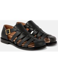 Loewe - Campo Leather Sandals - Lyst